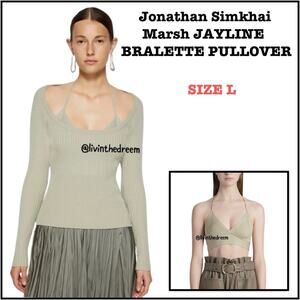 #T98 Jonathan Simkhai Marsh JAYLINE BRALETTE PULLOVER SZ L $395